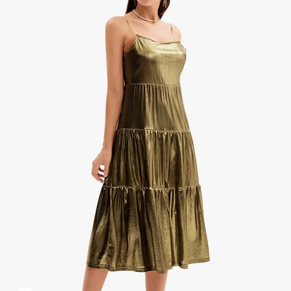 NEW Grace Karin metallic dress